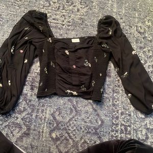 Bell sleeve Nordstrom crop top